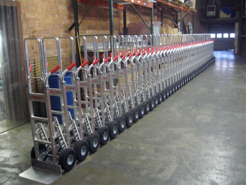 Carolina Material Handling stocks hand trucks in bulk at Greensboro, NC